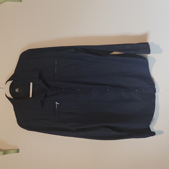 Rock & Republic Other - Rock &‎ Republic Blue Denim Long Sleeve Men's Button Down Zipper Pockets XXL